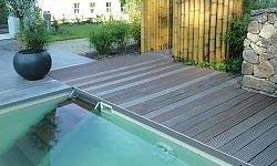 Pooltreppe ACStairs aus Edelstahl mit Profilen aus hochwertigem, sortenreinem und glasfaserverstärktem Kunststoff-Baumaterial